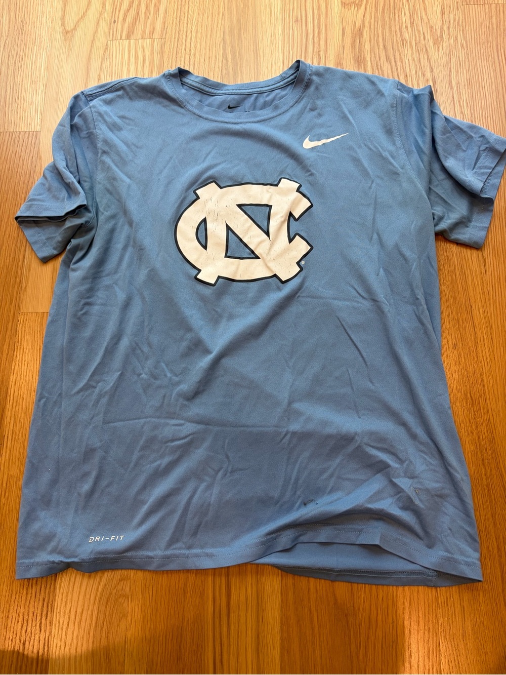 Nike Men’s Light Blue Dri-FIT T-Shirt with White UNC Logo